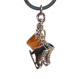Keyring Iceskating and Amber Charm for Luck