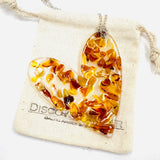 Amber Heart Pendant