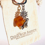 Keyring Iceskating and Amber Charm for Luck