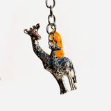 Keyring Giraffes with Amber Tumble for luck