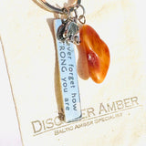 Elephant and Amber Tumble Keyring