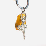 Keyring Ballerina with Amber Tumble for luck