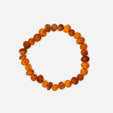 Unpolished Baltic Amber Bracelet Round Bead