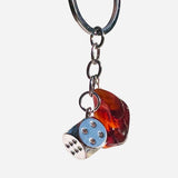Keyring Dice with Amber charm for luck