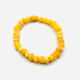 Unpolished Baltic Amber Bracelet Round Bead
