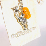 Keyring Giraffes with Amber Tumble for luck