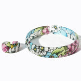 Red, Blue, Pink or Purple Acrylic Floral Bangle