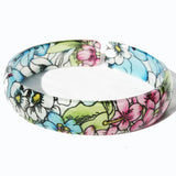 Red, Blue, Pink or Purple Acrylic Floral Bangle