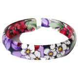 Red, Blue, Pink or Purple Acrylic Floral Bangle