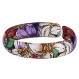Red, Blue, Pink or Purple Acrylic Floral Bangle