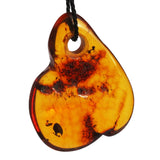 Honey or Grey Polished Baltic Amber Amulet