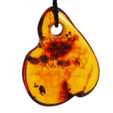 Honey or Grey Polished Baltic Amber Amulet