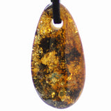 Honey or Grey Polished Baltic Amber Amulet