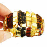Uneven Baltic Amber Pieces Bracelet