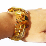 Uneven Baltic Amber Pieces Bracelet