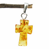 Small Baltic Amber CROSS Pendant