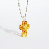 Small Baltic Amber CROSS Pendant
