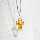 Small Baltic Amber CROSS Pendant