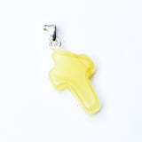 Large Baltic Amber CROSS Pendant