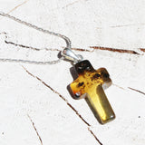 Medium Baltic Amber CROSS Pendant