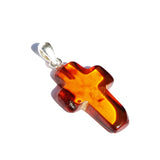 Medium Baltic Amber CROSS Pendant