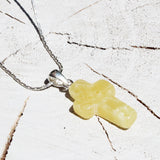 Small Baltic Amber CROSS Pendant