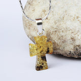 Small Baltic Amber CROSS Pendant
