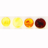 Polished Muliticolour Baltic Amber Discs Beads with holes
