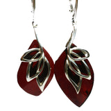 Intricate honey or cherry amber earrings