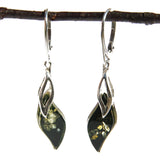 Ideal pair of honey/green/cherry amber earrings to accessorize with your outfit