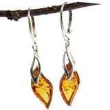 Ideal pair of honey/green/cherry amber earrings to accessorize with your outfit