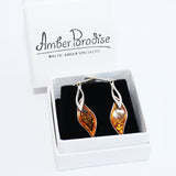 Ideal pair of honey/green/cherry amber earrings to accessorize with your outfit