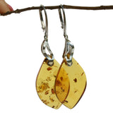 Spectacular Drop Earrings Crafted from Amber