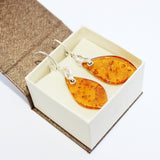 Spectacular Drop Earrings Crafted from Amber