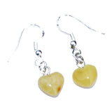 Baltic Amber Heart Dangle Earrings