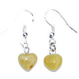 Baltic Amber Heart Dangle Earrings