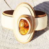 Leather & Honey Baltic Amber Bracelet