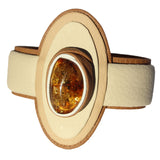 Leather & Honey Baltic Amber Bracelet