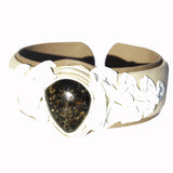 Leather & Green Baltic Amber Bracelet