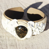 Leather & Honey Baltic Amber Bracelet