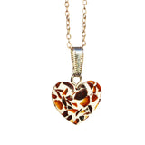 Baltic Amber Dalmatian Pattern Pendant