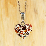 Baltic Amber Dalmatian Pattern Pendant