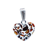 Baltic Amber Dalmatian Pattern Pendant