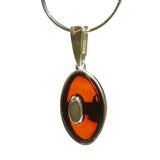 Individually Crafted Oval Portions of Amber Drop Earrings