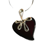 Romantic designer dangle amber earrings 'Love Hearts'