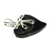 Romantic designer dangle amber earrings 'Love Hearts'