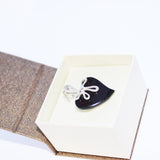 Romantic designer dangle amber earrings 'Love Hearts'