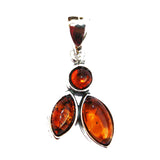 Silver Green or Cognac Baltic Amber Pendant