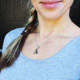 Silver Green or Cognac Baltic Amber Pendant