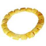 Baltic Amber Square Bracelets. One elastic strings expand to fit all wrists. Comes with lovely gift boxes. available in 5 colours
